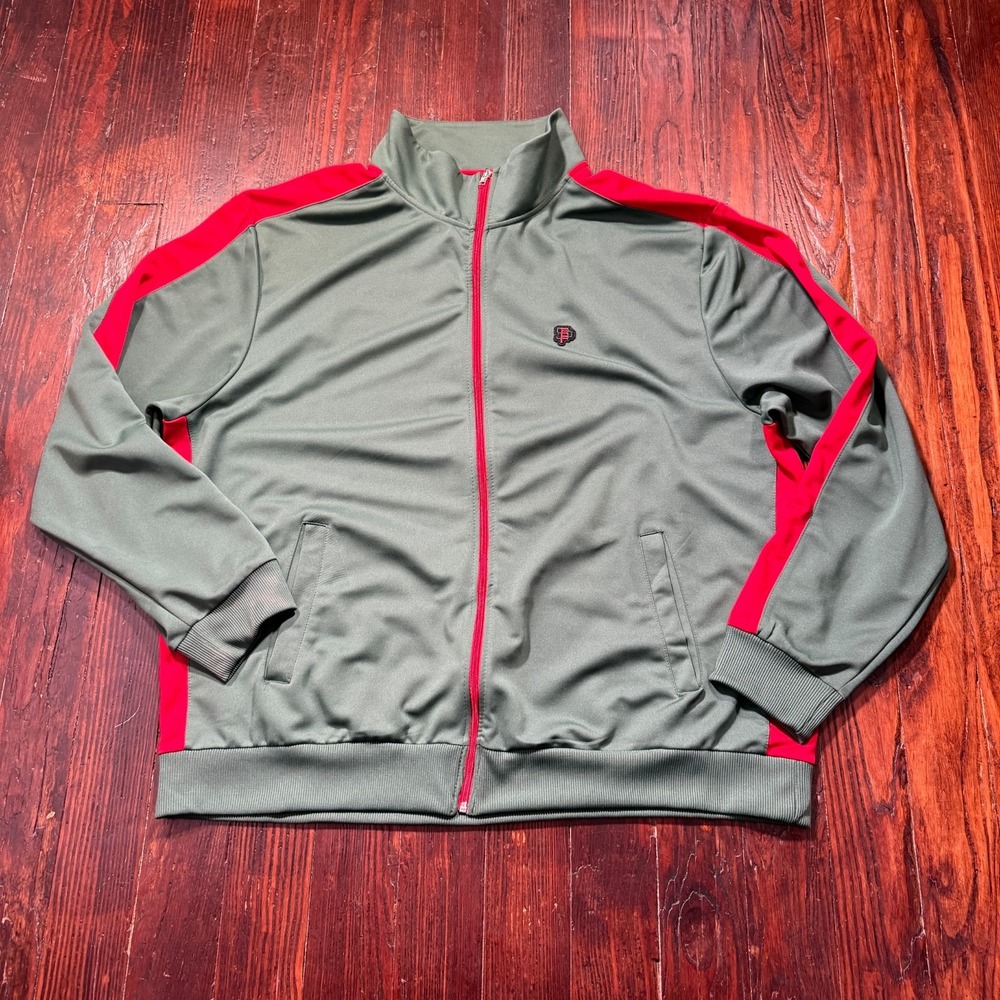 Vintage Southpole Track Jacket Mens 4XB Green Red Full Zip Hip Hop‎ Y2K Street